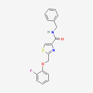 N-benzyl-2-[(2-fluorophenoxy)methyl]-1,3-thiazole-4-carboxamide