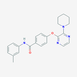 N-(3-methylphenyl)-4-{[3-(piperidin-1-yl)pyrazin-2-yl]oxy}benzamide