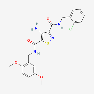 4-amino-N~3~-(2-chlorobenzyl)-N~5~-(2,5-dimethoxybenzyl)-1,2-thiazole-3,5-dicarboxamide