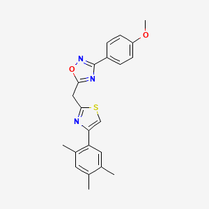 3-(4-Methoxyphenyl)-5-{[4-(2,4,5-trimethylphenyl)-1,3-thiazol-2-yl]methyl}-1,2,4-oxadiazole