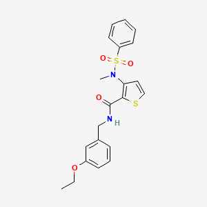 N-(3-ethoxybenzyl)-3-(N-methylphenylsulfonamido)thiophene-2-carboxamide