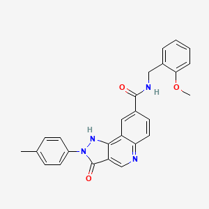 N-(2-methoxybenzyl)-3-oxo-2-(p-tolyl)-3,5-dihydro-2H-pyrazolo[4,3-c]quinoline-8-carboxamide