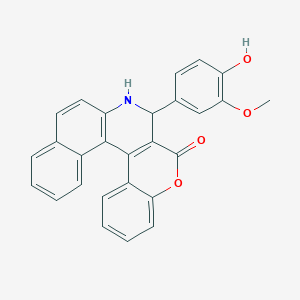 3-(4-hydroxy-3-methoxyphenyl)-3,4-dihydro-2H-benzo[f]chromeno[3,4-c]quinolin-2-one