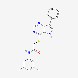 N-(3,5-Dimethylphenyl)-2-({7-phenyl-5H-pyrrolo[3,2-D]pyrimidin-4-YL}sulfanyl)acetamide