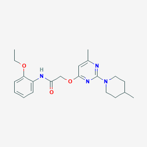 N-(2-ethoxyphenyl)-2-{[6-methyl-2-(4-methylpiperidin-1-yl)pyrimidin-4-yl]oxy}acetamide