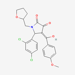 5-(2,4-dichlorophenyl)-3-hydroxy-4-[(4-methoxyphenyl)carbonyl]-1-(tetrahydrofuran-2-ylmethyl)-1,5-dihydro-2H-pyrrol-2-one