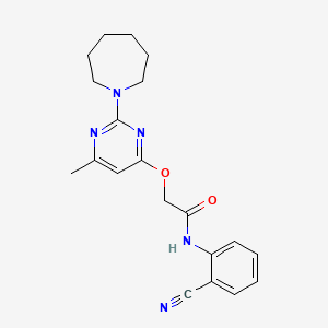 2-{[2-(azepan-1-yl)-6-methylpyrimidin-4-yl]oxy}-N-(2-cyanophenyl)acetamide