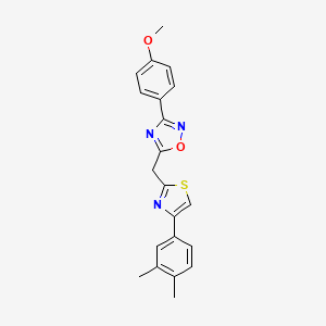 5-{[4-(3,4-Dimethylphenyl)-1,3-thiazol-2-yl]methyl}-3-(4-methoxyphenyl)-1,2,4-oxadiazole