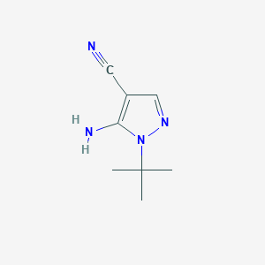 molecular formula C8H12N4 B111997 5-氨基-1-叔丁基-1H-吡唑-4-腈 CAS No. 158001-28-6