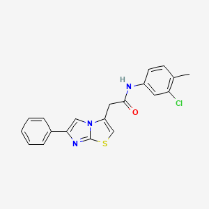 N-(3-chloro-4-methylphenyl)-2-(6-phenylimidazo[2,1-b]thiazol-3-yl)acetamide