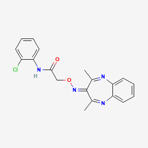 N-(2-chlorophenyl)-2-{[(2,4-dimethyl-3H-1,5-benzodiazepin-3-ylidene)amino]oxy}acetamide