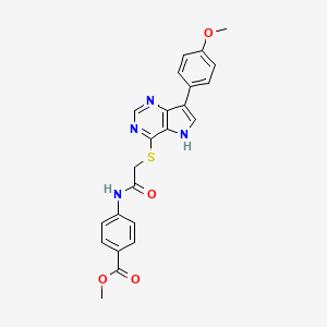 methyl 4-[({[7-(4-methoxyphenyl)-5H-pyrrolo[3,2-d]pyrimidin-4-yl]sulfanyl}acetyl)amino]benzoate