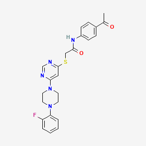 N-(4-Acetylphenyl)-2-({6-[4-(2-fluorophenyl)piperazin-1-YL]pyrimidin-4-YL}sulfanyl)acetamide