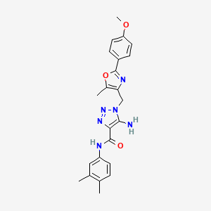 5-amino-N-(3,4-dimethylphenyl)-1-{[2-(4-methoxyphenyl)-5-methyl-1,3-oxazol-4-yl]methyl}-1H-1,2,3-triazole-4-carboxamide