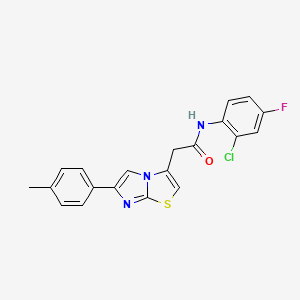 N-(2-chloro-4-fluorophenyl)-2-[6-(4-methylphenyl)imidazo[2,1-b][1,3]thiazol-3-yl]acetamide