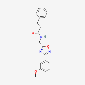 molecular formula C19H19N3O3 B11199846 N-{[3-(3-methoxyphenyl)-1,2,4-oxadiazol-5-yl]methyl}-3-phenylpropanamide 