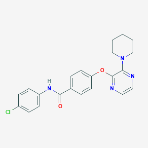 N-(4-chlorophenyl)-4-{[3-(piperidin-1-yl)pyrazin-2-yl]oxy}benzamide