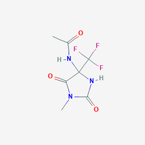 N-[1-methyl-2,5-dioxo-4-(trifluoromethyl)imidazolidin-4-yl]acetamide