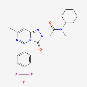 N-cyclohexyl-N-methyl-2-{7-methyl-3-oxo-5-[4-(trifluoromethyl)phenyl][1,2,4]triazolo[4,3-c]pyrimidin-2(3H)-yl}acetamide