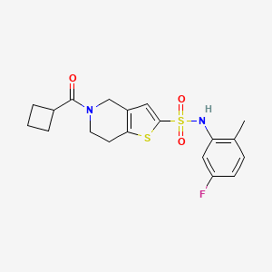 5-(Cyclobutanecarbonyl)-N-(5-fluoro-2-methylphenyl)-4,5,6,7-tetrahydrothieno[3,2-c]pyridine-2-sulfonamide