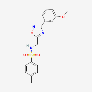 N-{[3-(3-methoxyphenyl)-1,2,4-oxadiazol-5-yl]methyl}-4-methylbenzenesulfonamide