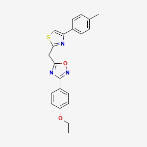 3-(4-Ethoxyphenyl)-5-{[4-(4-methylphenyl)-1,3-thiazol-2-yl]methyl}-1,2,4-oxadiazole