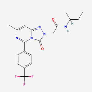 N-(butan-2-yl)-2-{7-methyl-3-oxo-5-[4-(trifluoromethyl)phenyl][1,2,4]triazolo[4,3-c]pyrimidin-2(3H)-yl}acetamide