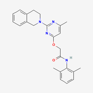 2-{[2-(3,4-dihydroisoquinolin-2(1H)-yl)-6-methylpyrimidin-4-yl]oxy}-N-(2,6-dimethylphenyl)acetamide