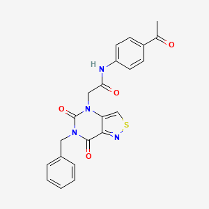 N-(4-acetylphenyl)-2-(6-benzyl-5,7-dioxo-6,7-dihydroisothiazolo[4,3-d]pyrimidin-4(5H)-yl)acetamide