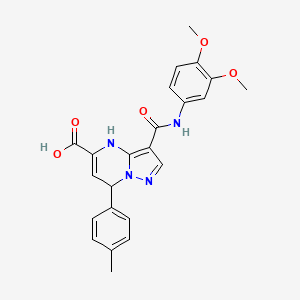 3-[(3,4-Dimethoxyphenyl)carbamoyl]-7-(4-methylphenyl)-4,7-dihydropyrazolo[1,5-a]pyrimidine-5-carboxylic acid