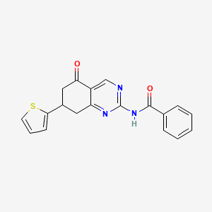 N-[5-oxo-7-(thiophen-2-yl)-5,6,7,8-tetrahydroquinazolin-2-yl]benzamide