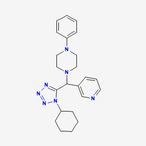 1-[(1-cyclohexyl-1H-tetrazol-5-yl)(pyridin-3-yl)methyl]-4-phenylpiperazine