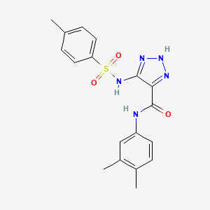 N-(3,4-Dimethylphenyl)-5-(4-methylbenzenesulfonamido)-1H-1,2,3-triazole-4-carboxamide