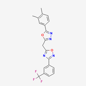 5-{[5-(3,4-Dimethylphenyl)-1,3,4-oxadiazol-2-yl]methyl}-3-[3-(trifluoromethyl)phenyl]-1,2,4-oxadiazole