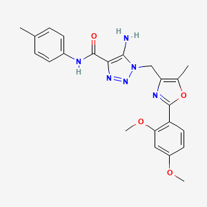 5-amino-1-{[2-(2,4-dimethoxyphenyl)-5-methyl-1,3-oxazol-4-yl]methyl}-N-(4-methylphenyl)-1H-1,2,3-triazole-4-carboxamide