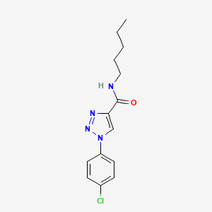 molecular formula C14H17ClN4O B11200089 1-(4-chlorophenyl)-N-pentyl-1H-1,2,3-triazole-4-carboxamide 