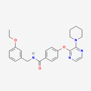 N-(3-ethoxybenzyl)-4-{[3-(piperidin-1-yl)pyrazin-2-yl]oxy}benzamide