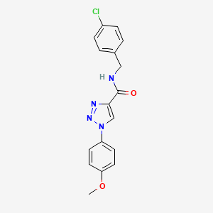 molecular formula C17H15ClN4O2 B11200096 N-(4-chlorobenzyl)-1-(4-methoxyphenyl)-1H-1,2,3-triazole-4-carboxamide 