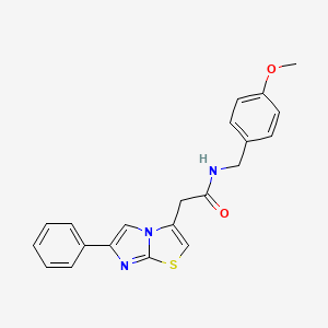 N-[(4-Methoxyphenyl)methyl]-2-{6-phenylimidazo[2,1-B][1,3]thiazol-3-YL}acetamide