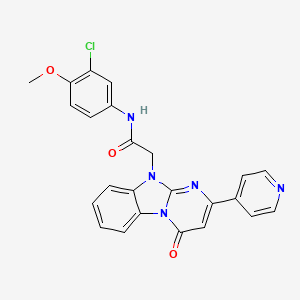 N-(3-chloro-4-methoxyphenyl)-2-[4-oxo-2-(pyridin-4-yl)pyrimido[1,2-a]benzimidazol-10(4H)-yl]acetamide