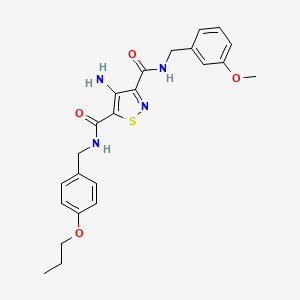 4-amino-N~3~-(3-methoxybenzyl)-N~5~-(4-propoxybenzyl)-1,2-thiazole-3,5-dicarboxamide