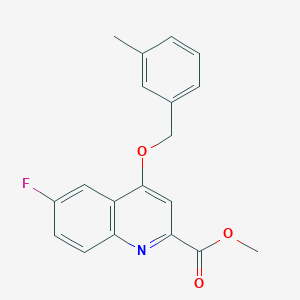 Methyl 6-fluoro-4-((3-methylbenzyl)oxy)quinoline-2-carboxylate