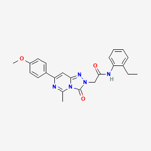 molecular formula C23H23N5O3 B11200140 N-(2-ethylphenyl)-2-[7-(4-methoxyphenyl)-5-methyl-3-oxo[1,2,4]triazolo[4,3-c]pyrimidin-2(3H)-yl]acetamide 