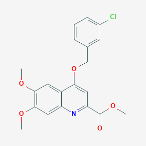 Methyl 4-[(3-chlorophenyl)methoxy]-6,7-dimethoxyquinoline-2-carboxylate