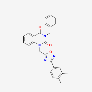 1-((3-(3,4-dimethylphenyl)-1,2,4-oxadiazol-5-yl)methyl)-3-(4-methylbenzyl)quinazoline-2,4(1H,3H)-dione