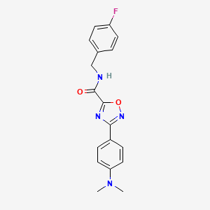 3-[4-(dimethylamino)phenyl]-N-(4-fluorobenzyl)-1,2,4-oxadiazole-5-carboxamide