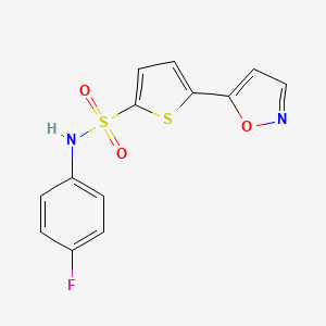 N-(4-fluorophenyl)-5-(1,2-oxazol-5-yl)thiophene-2-sulfonamide