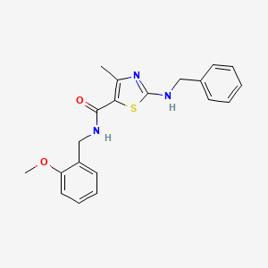 2-(benzylamino)-N-(2-methoxybenzyl)-4-methyl-1,3-thiazole-5-carboxamide