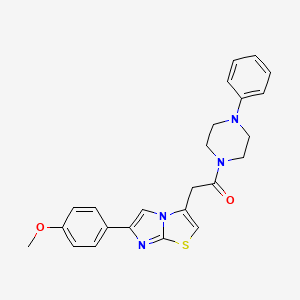 2-(6-(4-Methoxyphenyl)imidazo[2,1-b]thiazol-3-yl)-1-(4-phenylpiperazin-1-yl)ethanone