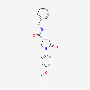 molecular formula C21H24N2O3 B11200247 N-benzyl-1-(4-ethoxyphenyl)-N-methyl-5-oxopyrrolidine-3-carboxamide 